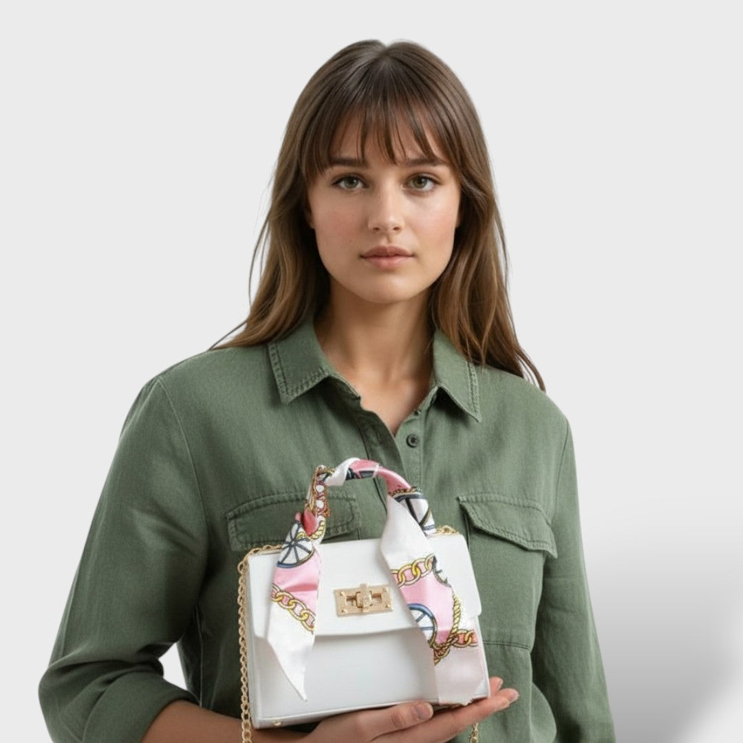Elegante bolsa de cuero para damas