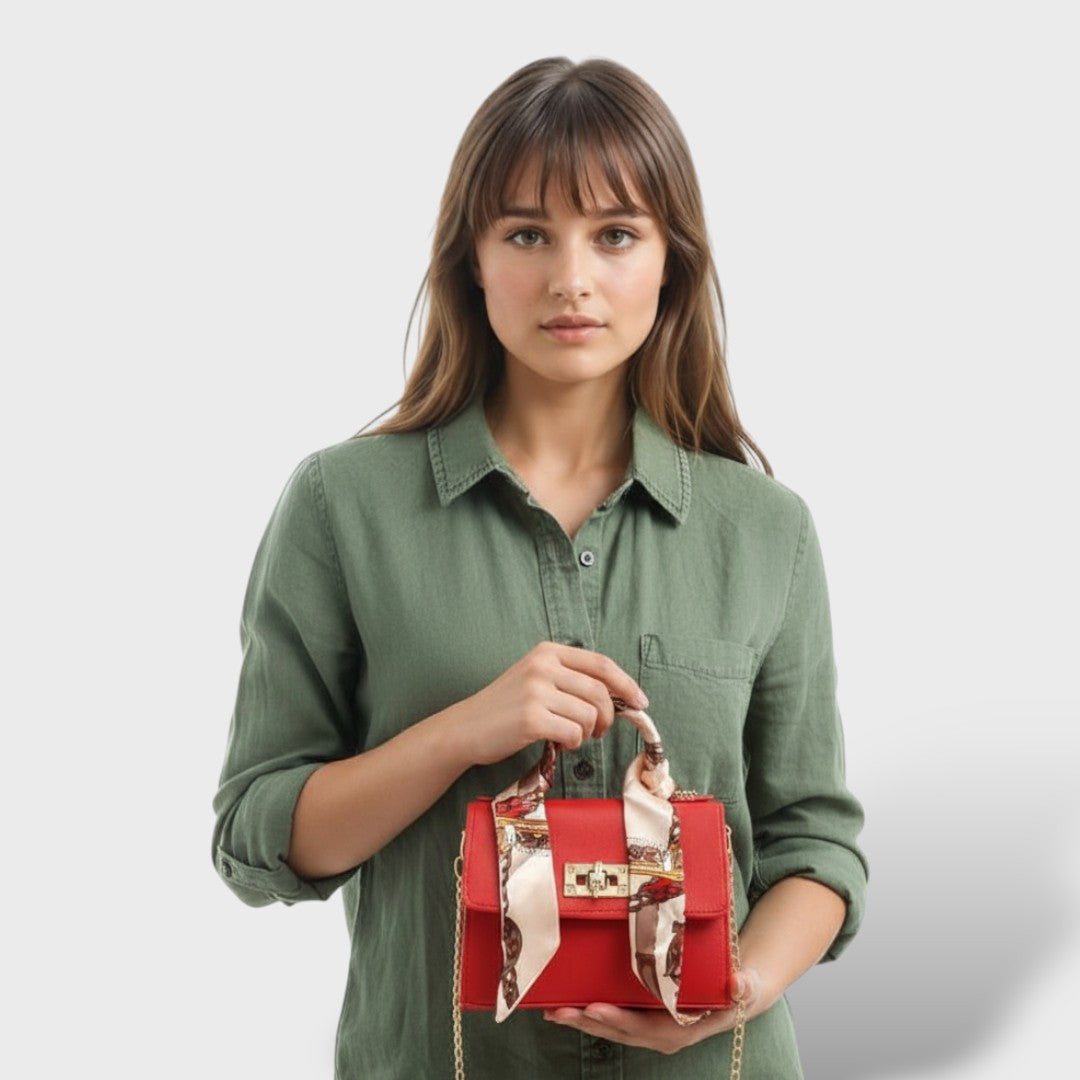 Elegante bolsa de cuero para damas