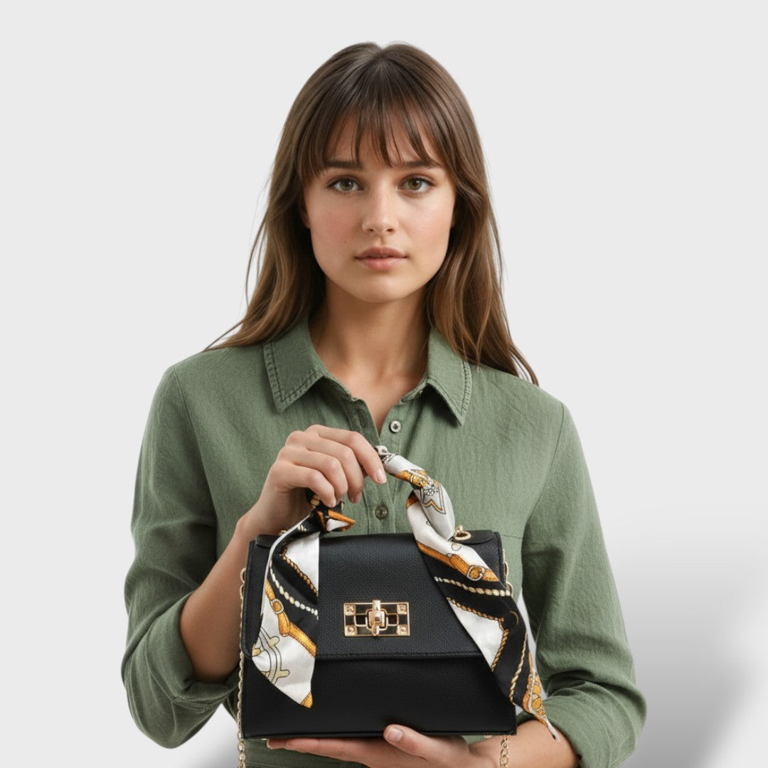 Elegante bolsa de cuero para damas