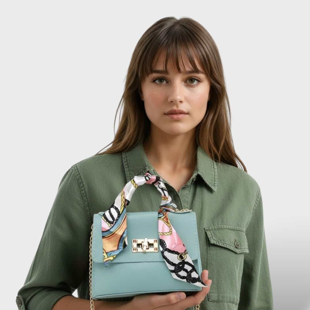 Elegante bolsa de cuero para damas
