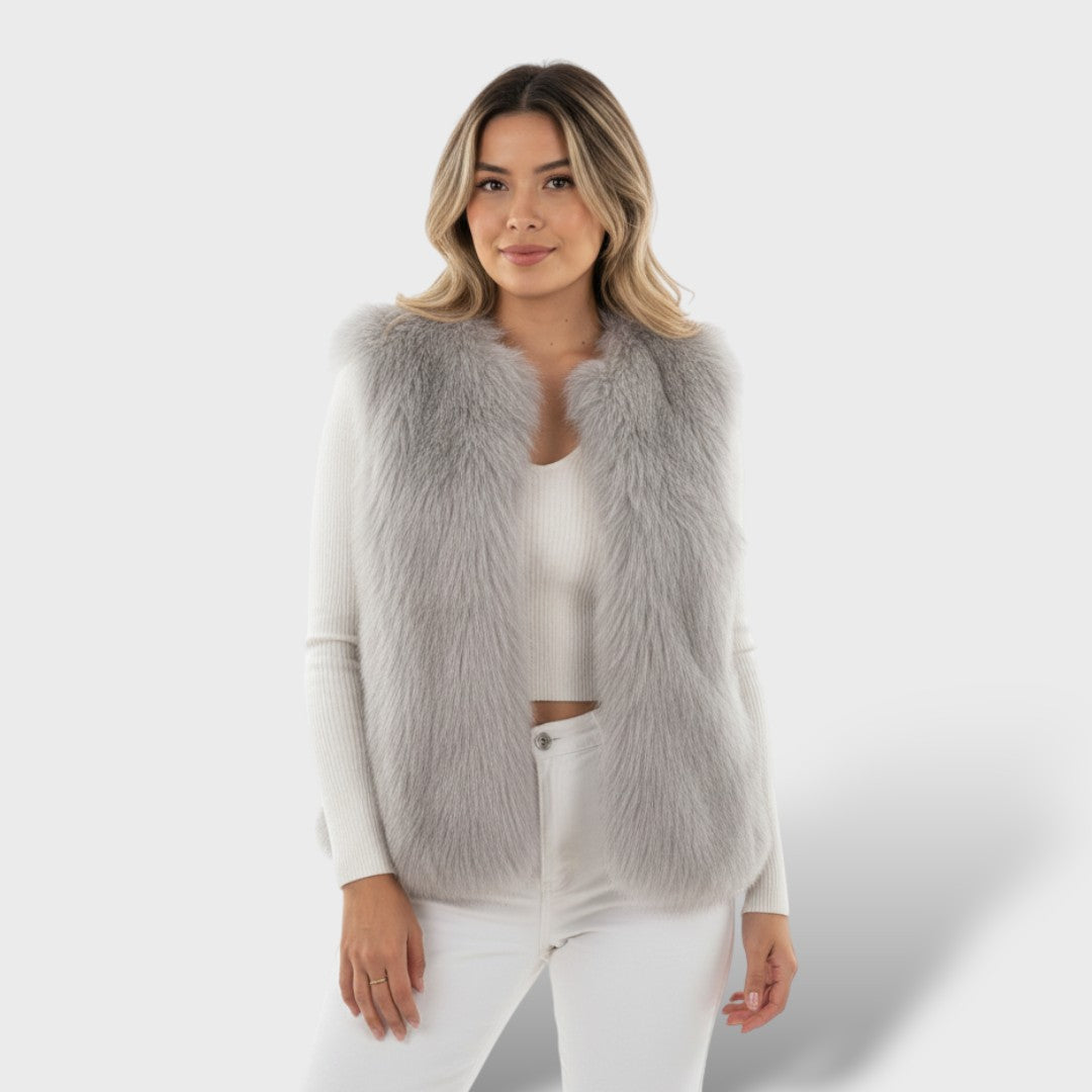 Chaleco de Pelo Mujer Invierno Elegante