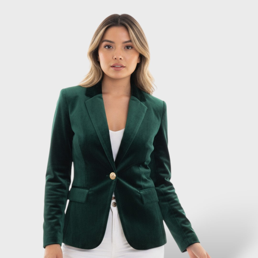 Chamarra Mujer Elegante Botones Dorados