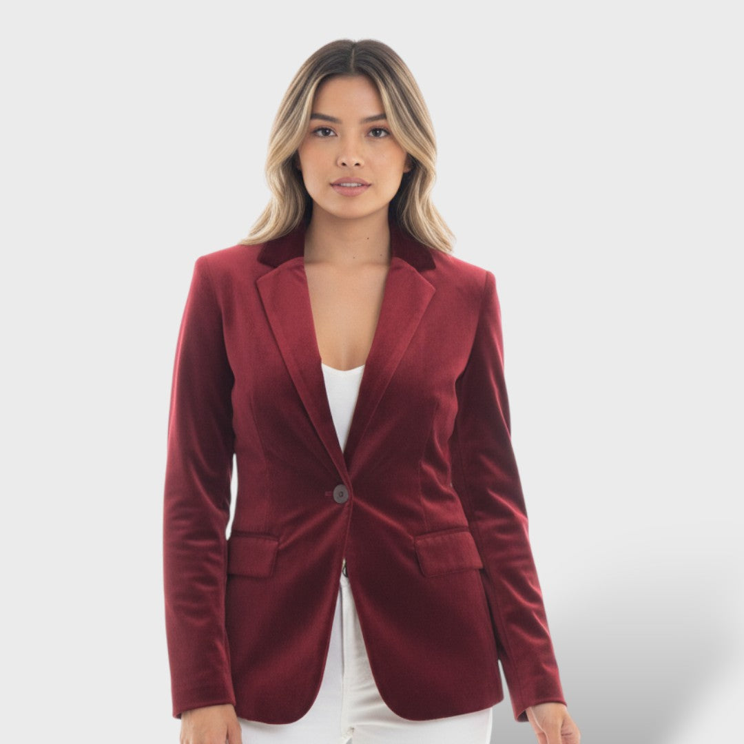 Chamarra Mujer Elegante Botones Dorados