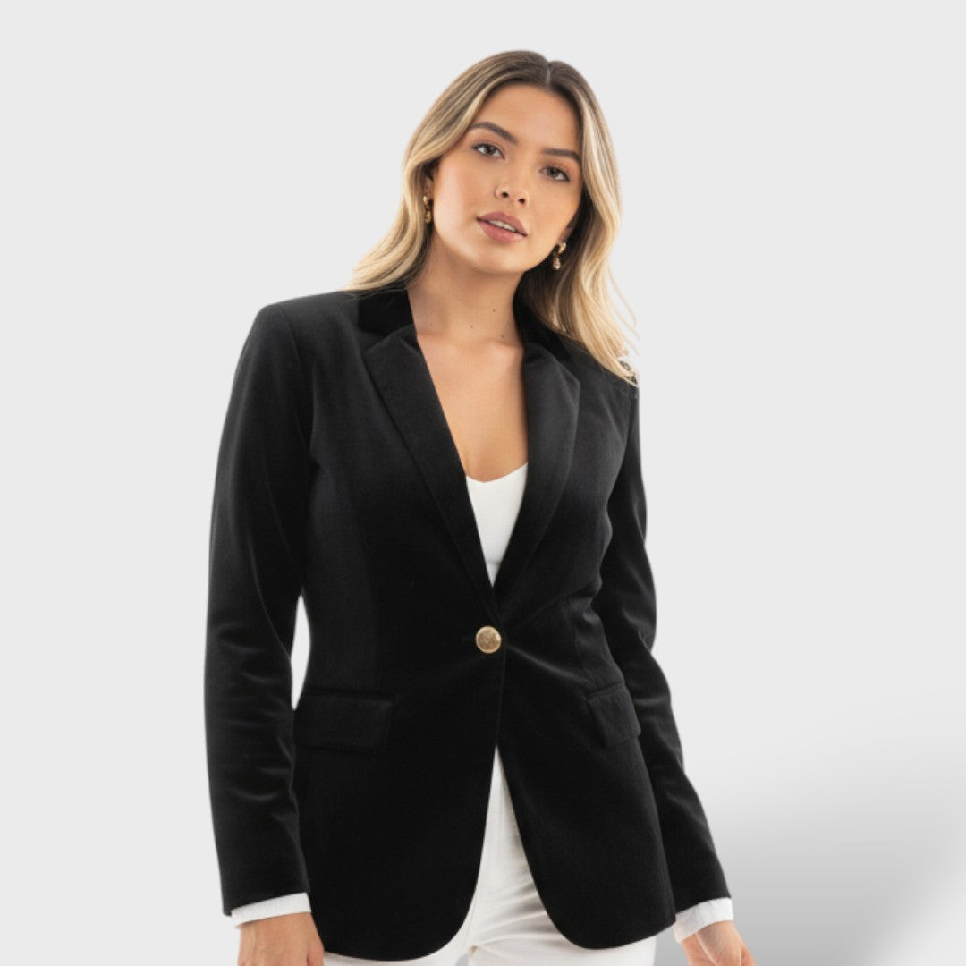 Chamarra Mujer Elegante Botones Dorados