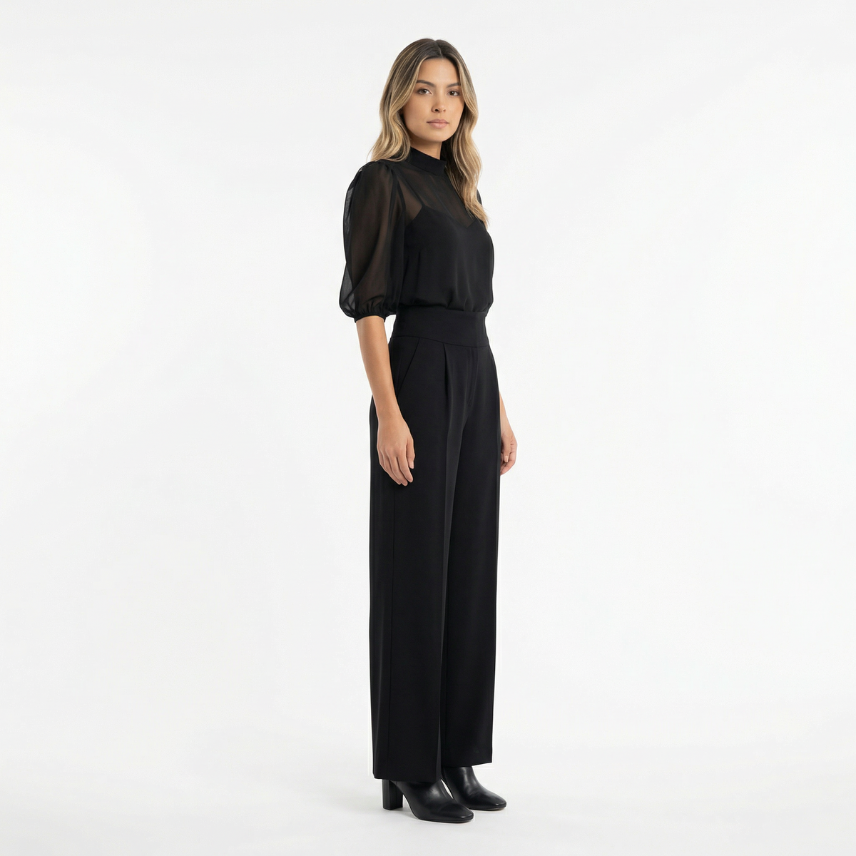 Conjunto Elegante Mujer Pantalón Ancho