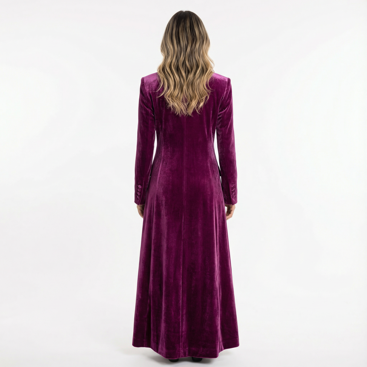 Vestido Blazer Maxi de Terciopelo