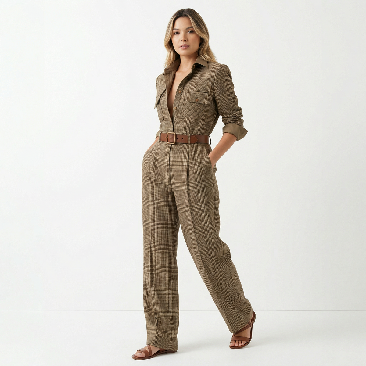 Conjunto Mono Tweed Cuadros