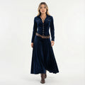 Vestido Maxi de Terciopelo Elegante