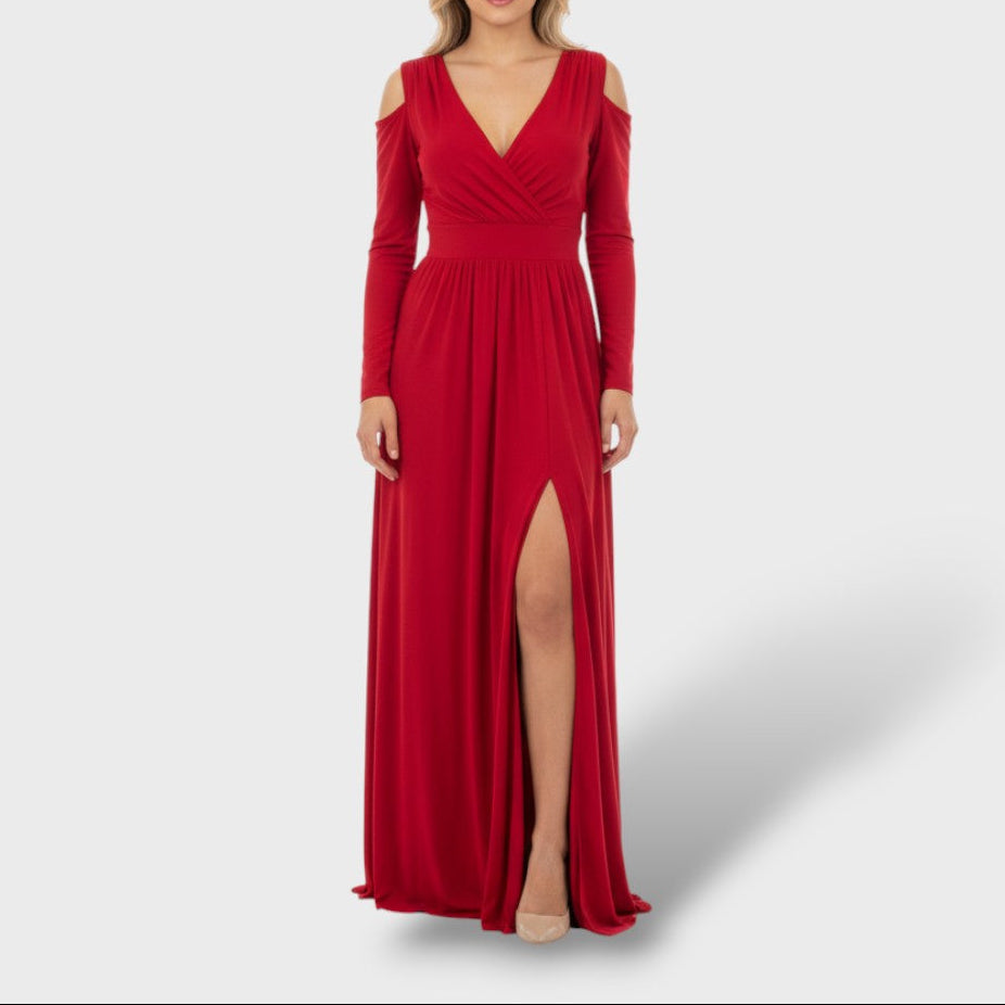 Vestido Largo Elegante con Abertura Lateral