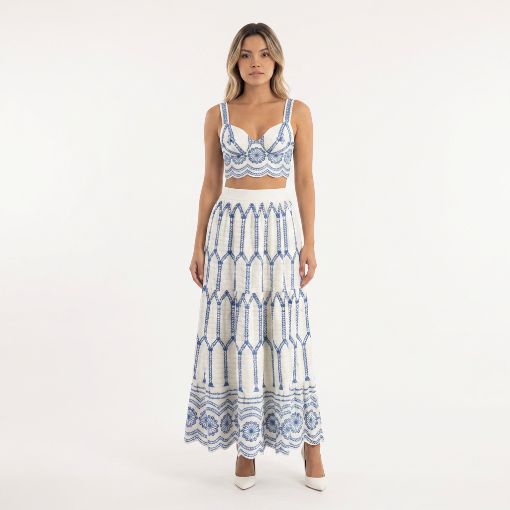 Vestido conjunto estampado verano mujer