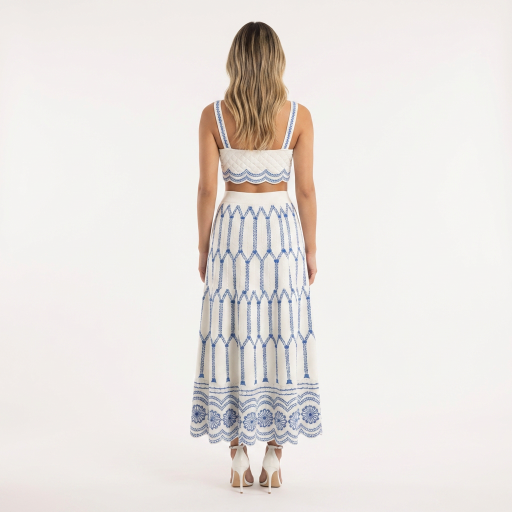 Vestido conjunto estampado verano mujer