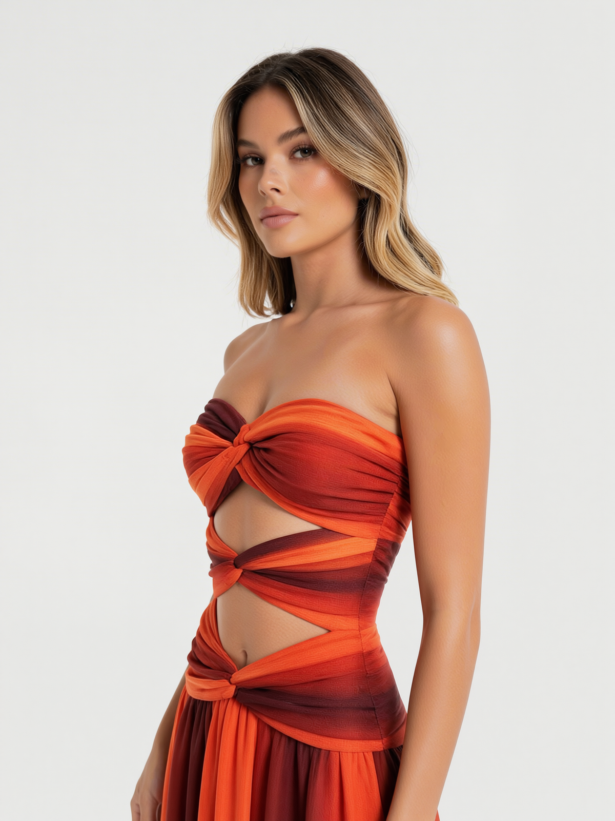 Vestido Maxi Elegante Calado Mujer