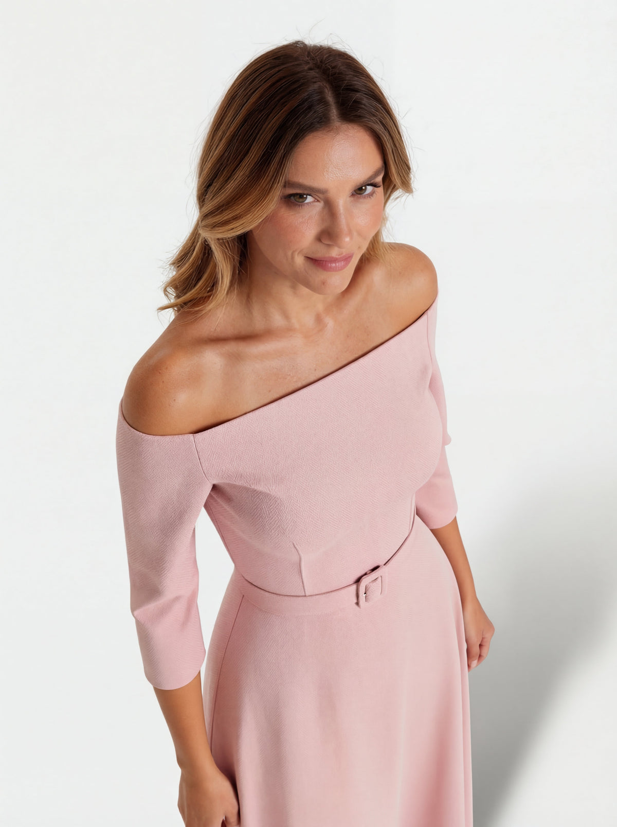 Vestido largo elegante cintura alta
