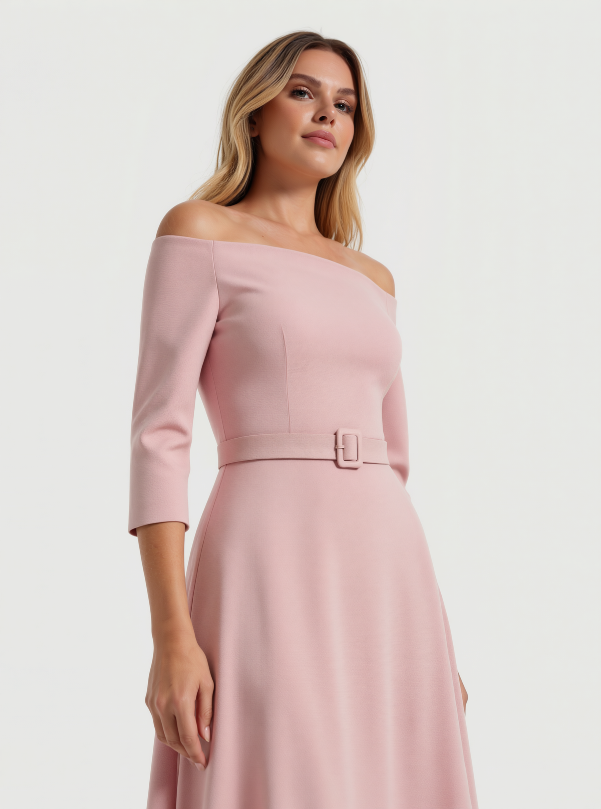 Vestido largo elegante cintura alta