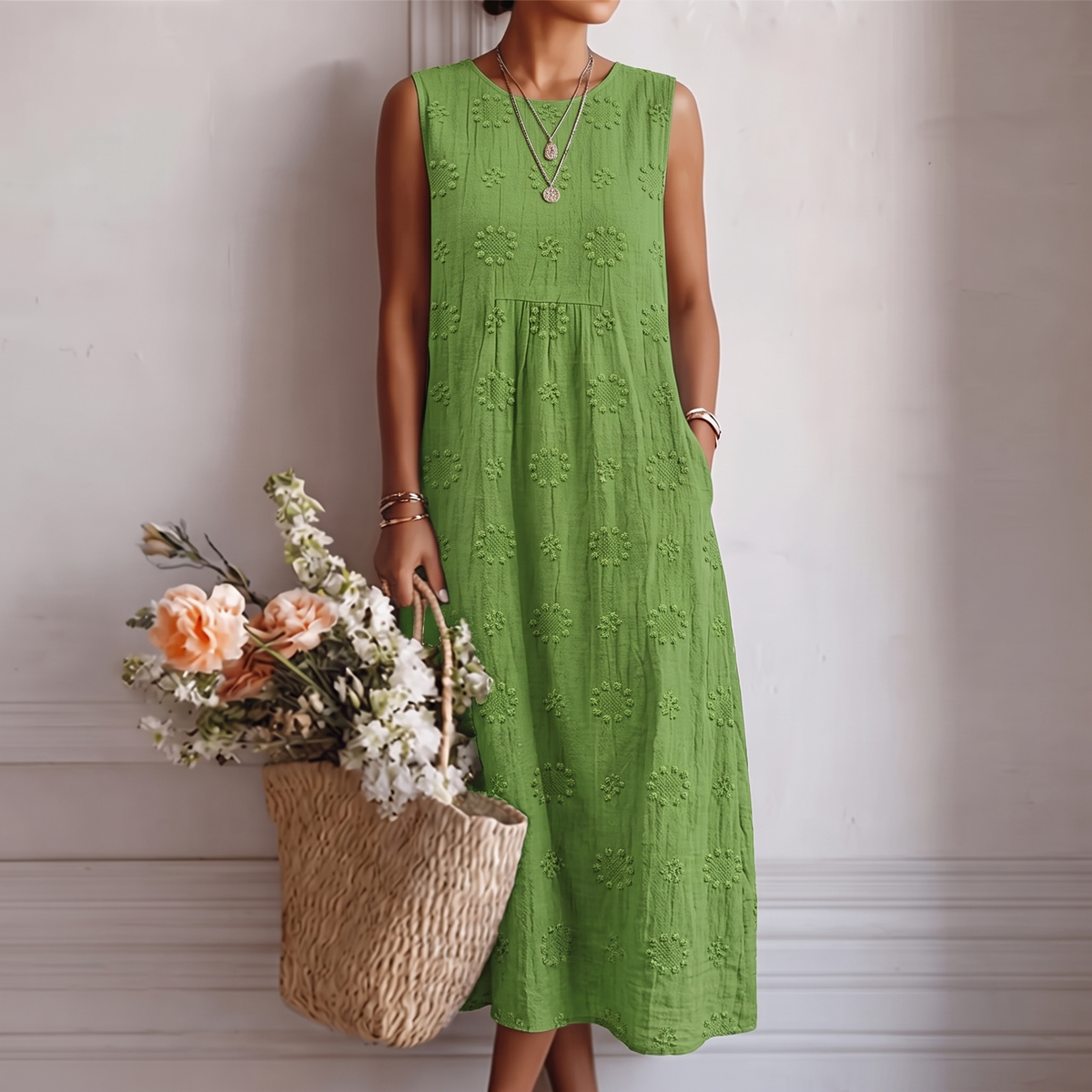 Olivia | Vestido Midi Fresco para Uso Diario
