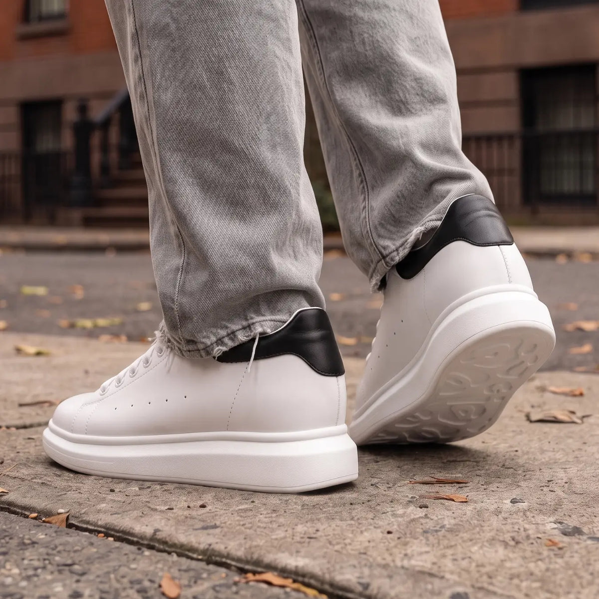 Élite — Tenis Blancos con Alza 8 cm