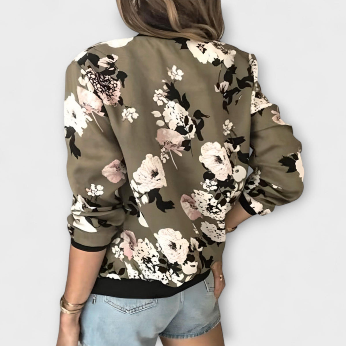 Kaelin - Elegante Chamarra Bomber con Estampado Floral