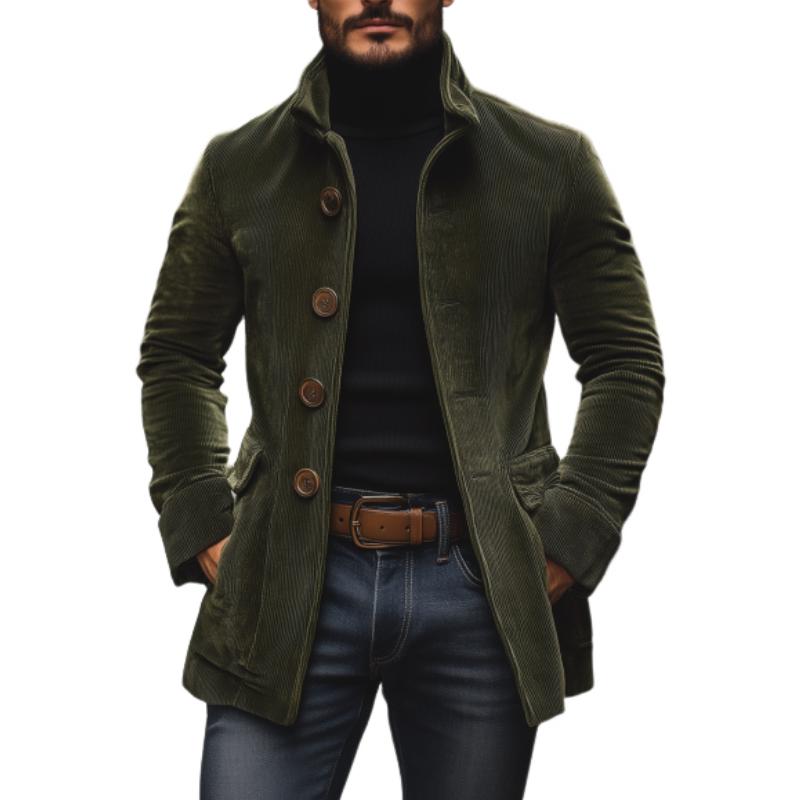 Emerson Corte Slim con Cuello Alto y Bolsillos Laterales Elegante