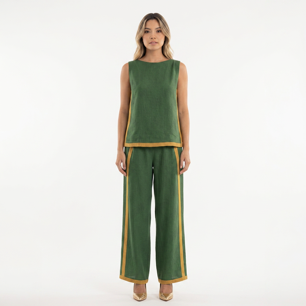 Conjunto Top Pantalón Ancho