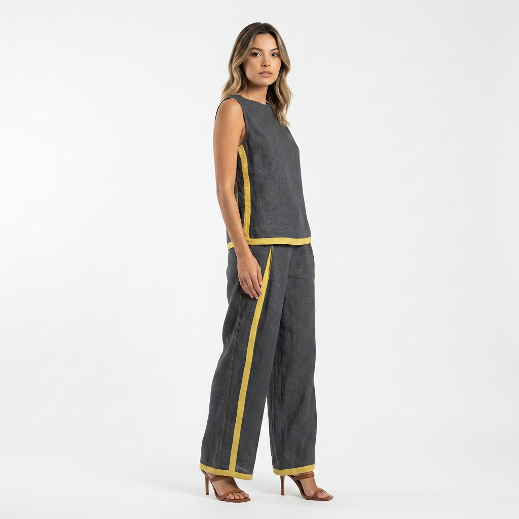 Conjunto Top Pantalón Ancho