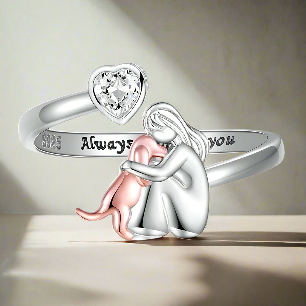 Anillo Con Icono De Perro | Siempre en mi Corazón